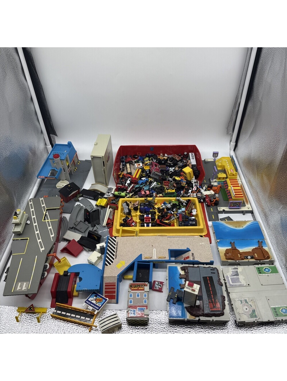 MASSIVE MICRO MACHINES LOT - CARS, TRUCKS, PLANES PLAYSETS, CHOPPER